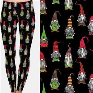 Christmas Gnomes Yoga Full Length Leggings